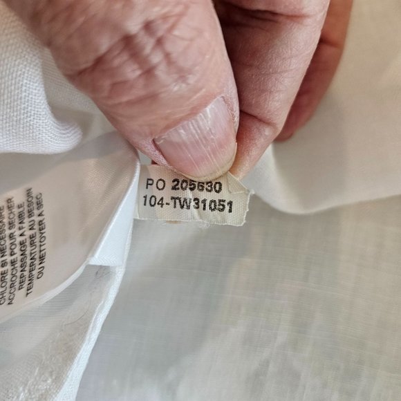 Tommy Bahama Relax White Linen Button Down Long Sleeve Shirt, Size Medium - Picture 7 of 9